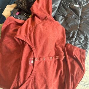 Two Stio Women's Tops. Red and green. 
Snap buttons.